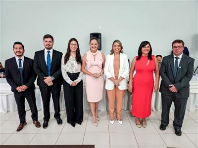 Foto da Notícia: Gisela Cardoso dá posse à presidente da 18ª Subseção Joseane Malheiros Alvim Parmigiani