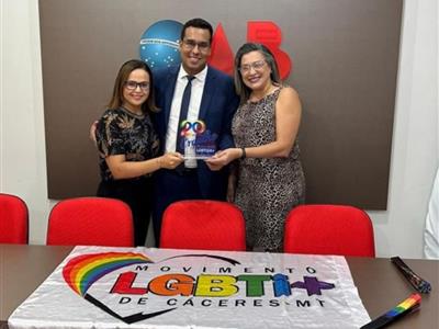 Foto da Notícia: OAB-MT recebe o Prêmio de Direitos Humanos 2023 pela defesa da população LGBTQIA+