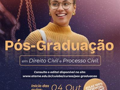 Foto da Notícia: OAB-MT oferece pós em Direito Civil e Processo Civil com início das aulas previsto para 4 de outubro