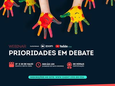 Foto da Notícia: Webinar trata de prioridades absolutas da infância e juventude